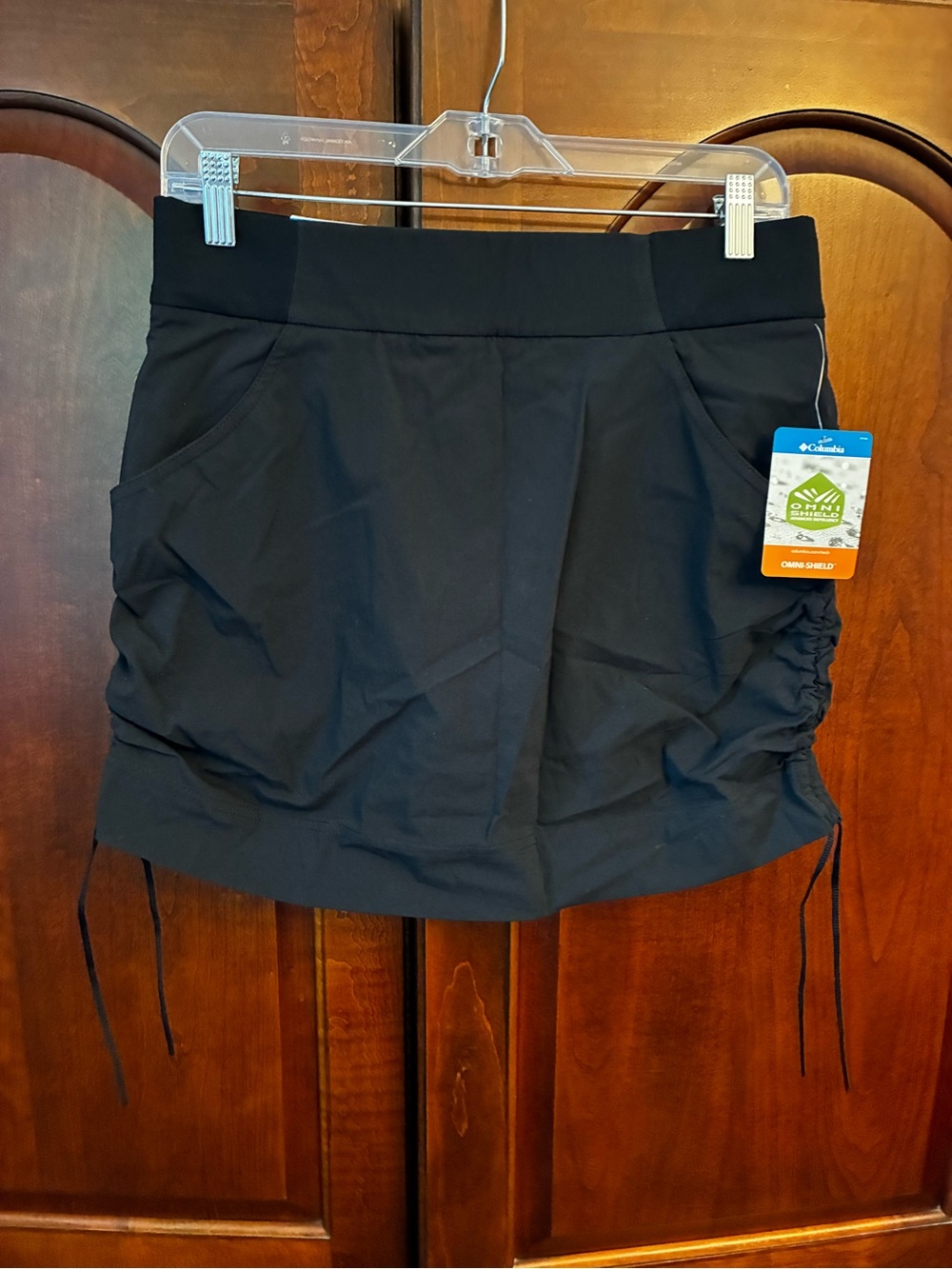 Columbia Black Active Skort with Side ruching medium pickleball